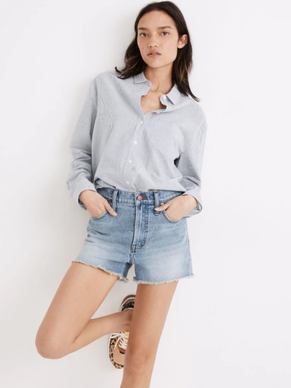 Madewell The Perfect Jean Short in Balsam Wash